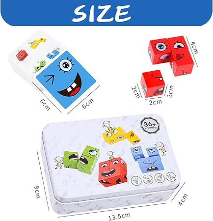 Wooden Puzzle Matching Game Puzzle Games, Expression Puzzle