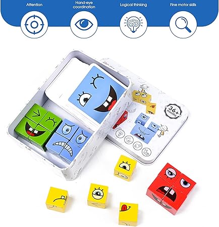 Wooden Puzzle Matching Game Puzzle Games, Expression Puzzle