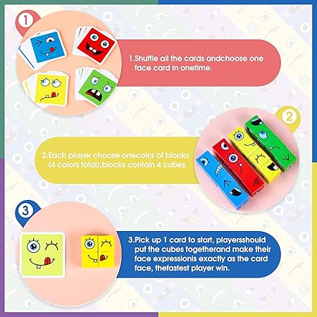 Wooden Puzzle Matching Game Puzzle Games, Expression Puzzle