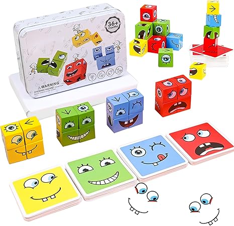 Wooden Puzzle Matching Game Puzzle Games, Expression Puzzle