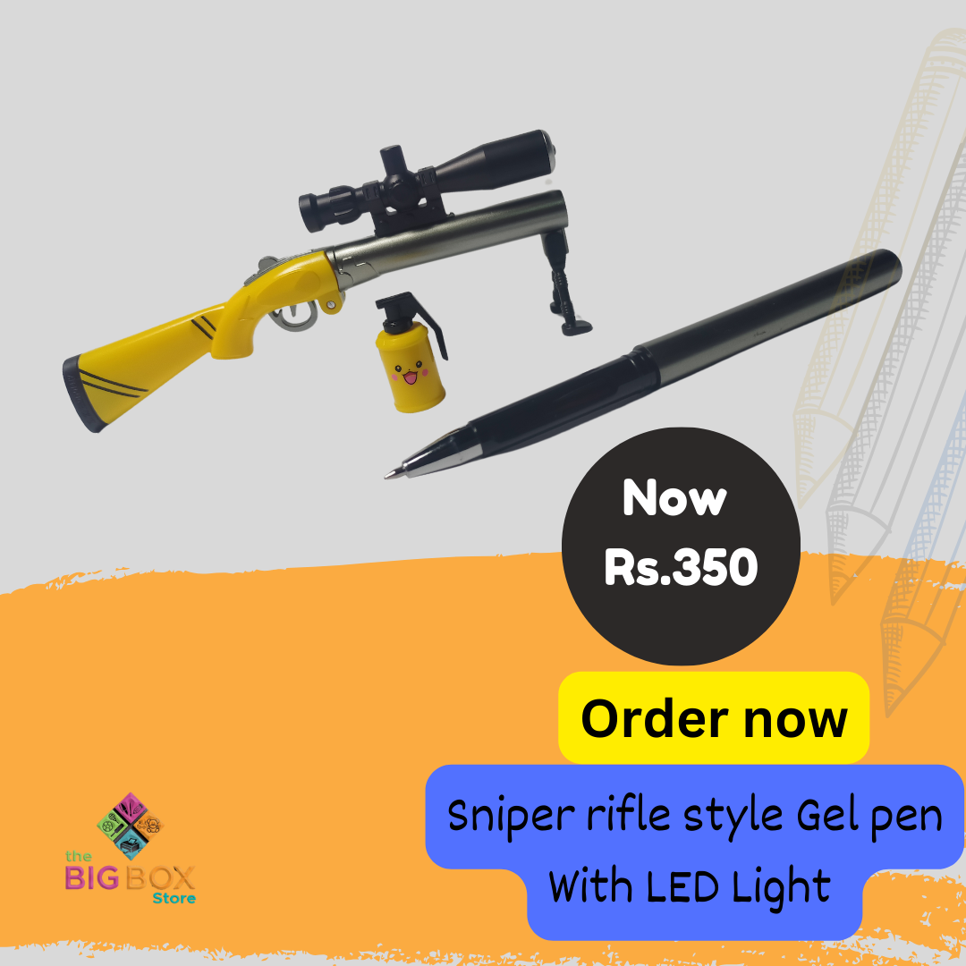 Sniper Rifle Style Gel Pen with LED Light