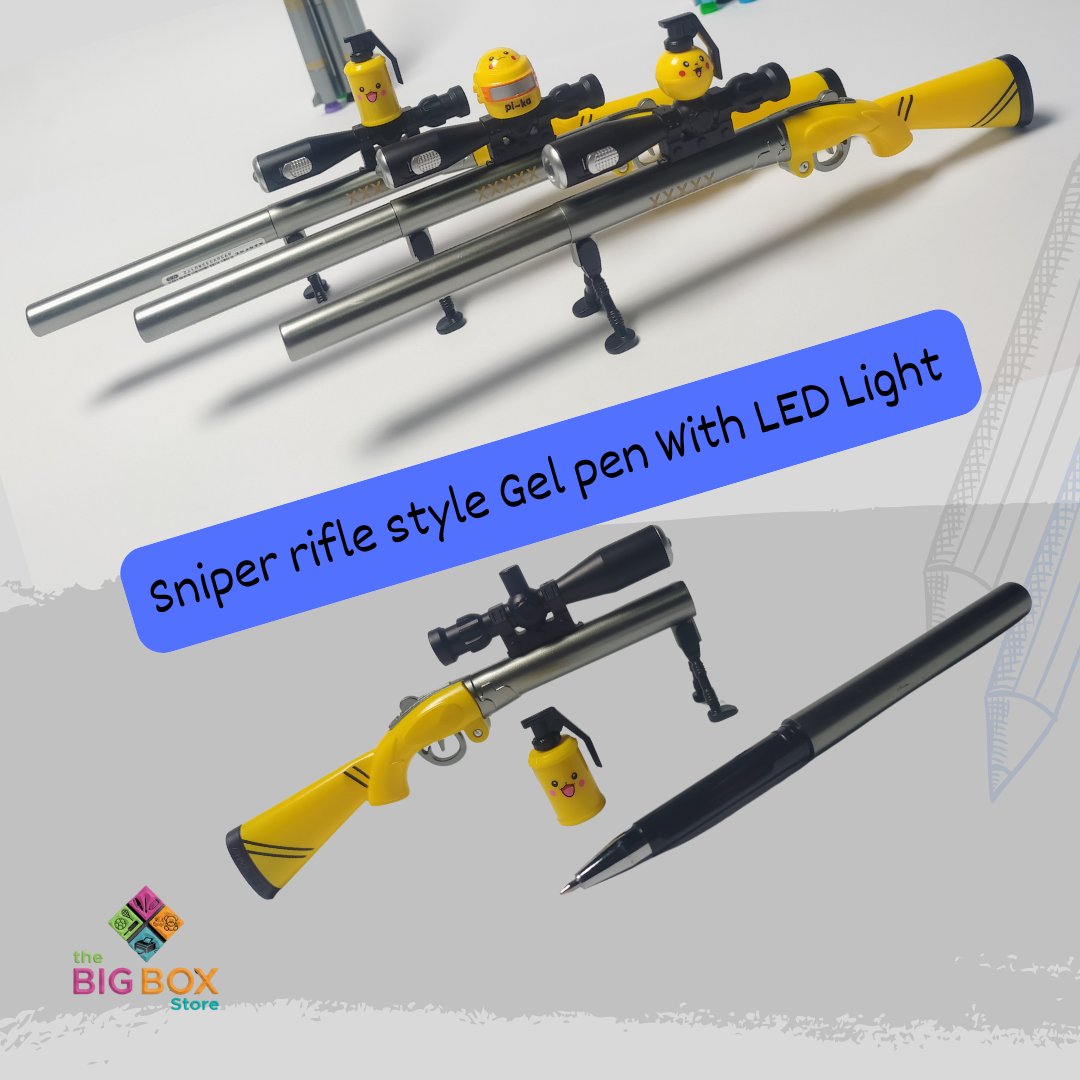 Sniper Rifle Style Gel Pen with LED Light