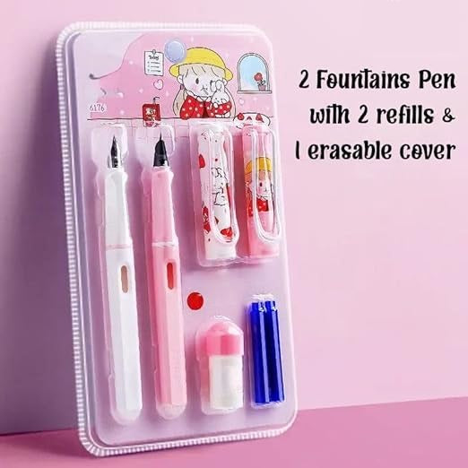 Adorable Bunny-Themed Fountain Pen Set