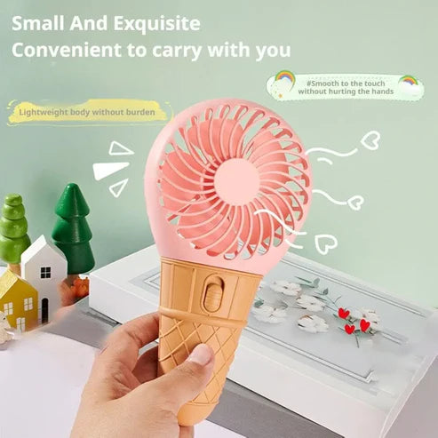 Ice Cream Hand Held Fan