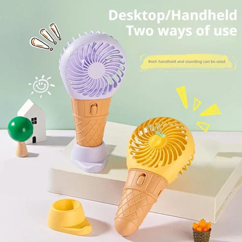 Ice Cream Hand Held Fan