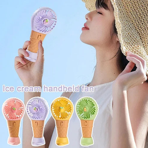Ice Cream Hand Held Fan